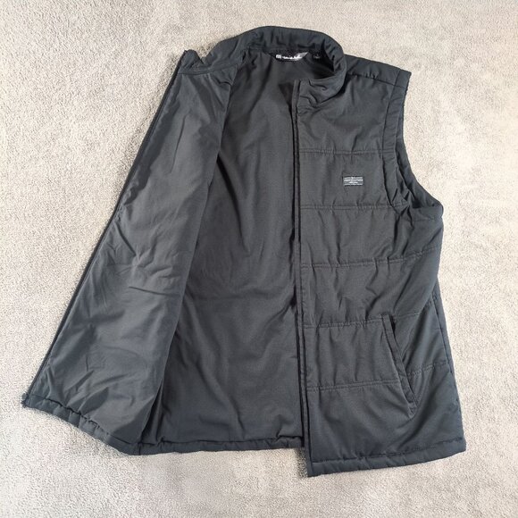 Travis Mathew Men’s L Quilted Full Zip Vest Black Performance Golf Casual - Picture 7 of 9